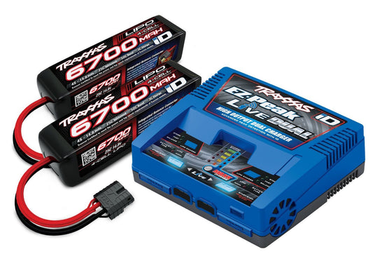 Pack complet : Chargeur double iD et 2 batteries LiPo 4S 6700 mAh